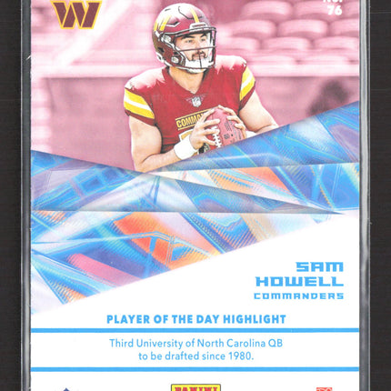 2022 Panini Player of the Day Sam Howell #76