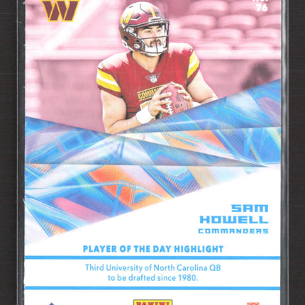 2022 Panini Player of the Day Football Sam Howell #76
