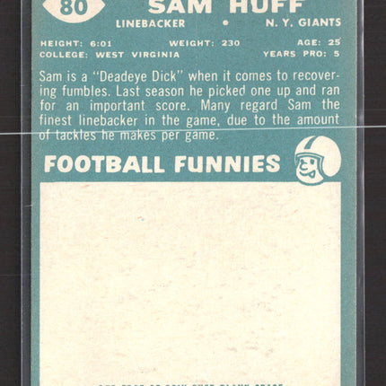 1960 Topps Sam Huff #80