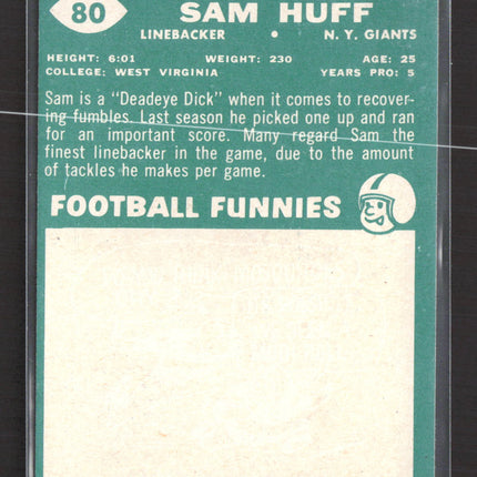 1960 Topps Sam Huff #80