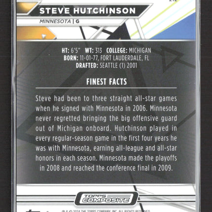 2024 Topps Composite Finest Steve Hutchinson #212 Blue 040/150