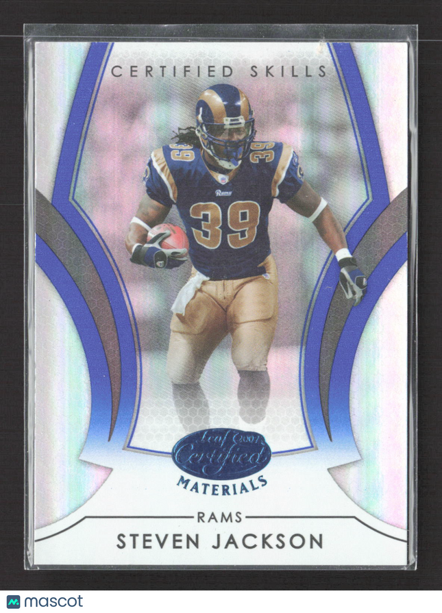 2007 Leaf Certified Materials Certified Skills Steven Jackson #CS-7 062/100