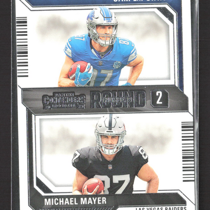 2023 Panini Contenders Football Round Numbers Michael Mayer Sam LaPorta #13