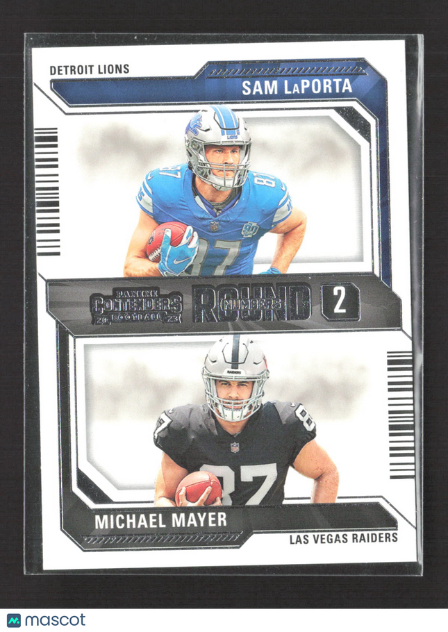 2023 Panini Contenders Football Round Numbers Michael Mayer Sam LaPorta #13