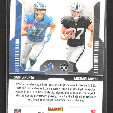 2023 Panini Contenders Football Round Numbers Michael Mayer Sam LaPorta #13