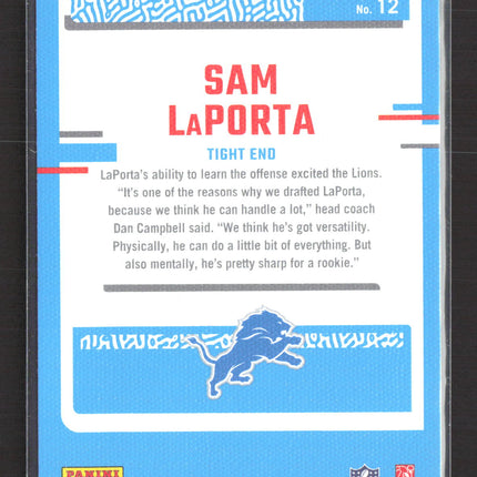 2023 Panini Donruss Football Sam LaPorta #12