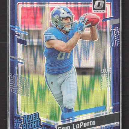 2023 Panini Donruss Optic Sam LaPorta #237 Purple Shock