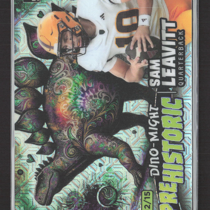 2024 Wild Card Alumination Dino-Might Prehistoric Sam Leavitt Holo 12/15