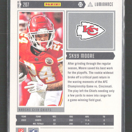 2023 Panini Chronicles Luminance Skyy Moore #207 RC