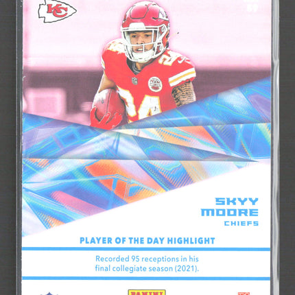 2022 Panini Player of the Day Skyy Moore #99 RC