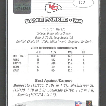 2004 Topps Bowman's Best Samie Parker #153 Auto