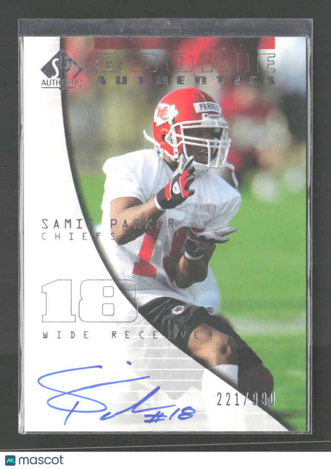 2004 Upper Deck SP Authentic Rookie Authentics Samie Parker #162 221/990 Auto