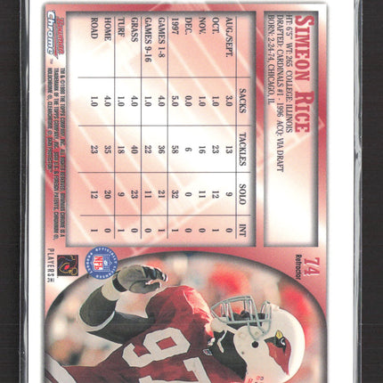 1998 Bowman Chrome Simeon Rice #74 Refractor