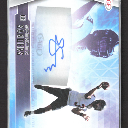 2022 SAGE Sneak Peek Spencer Sanders #SPA-SS Auto
