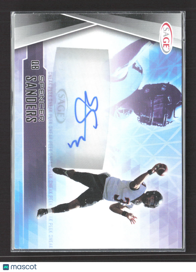 2022 SAGE Sneak Peek Spencer Sanders #SPA-SS Auto