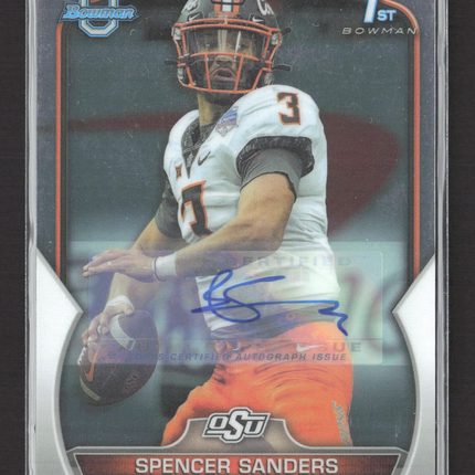 2022 Bowman University Spencer Sanders #81 1st Bowman Auto