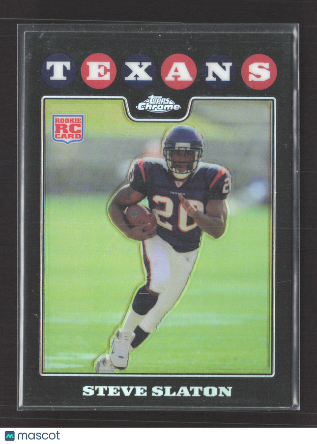 2008 Topps Chrome Steve Slaton #TC190 Refractor RC