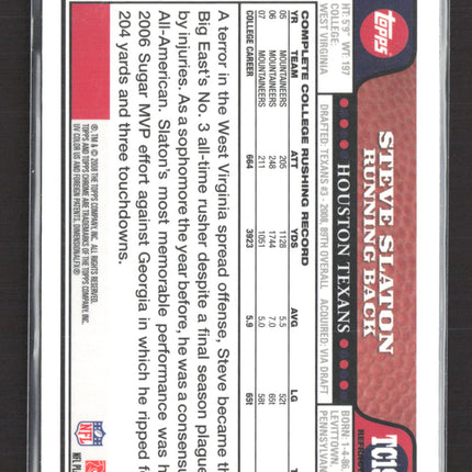 2008 Topps Chrome Steve Slaton #TC190 Refractor RC