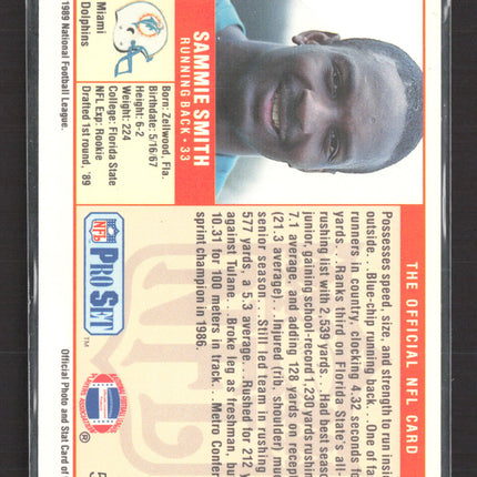 1989 Pro Set Sammie Smith #502