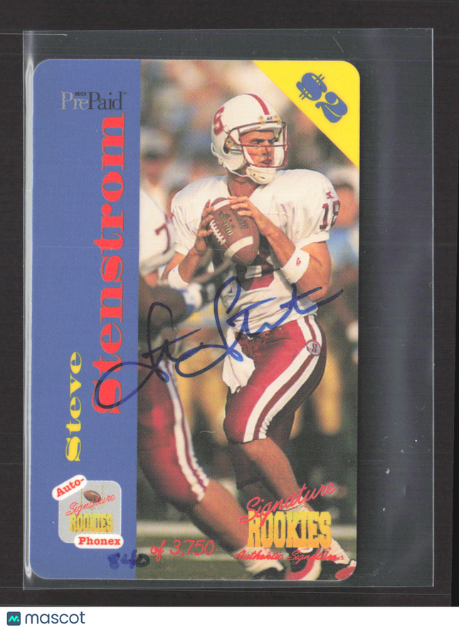 1995 Signature Rookies Phone Cards Steve Stenstrom #28 Auto