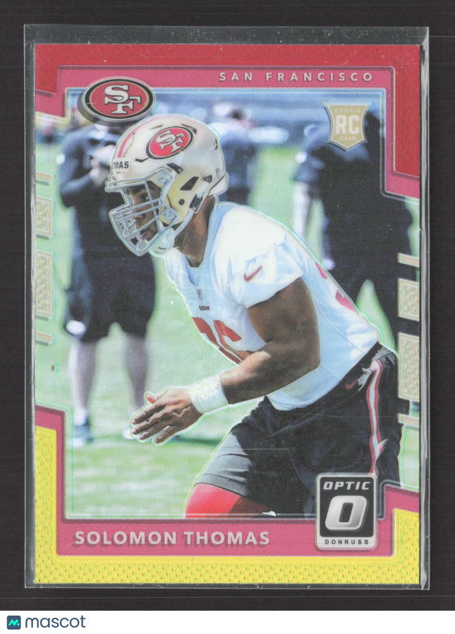 2017 Panini Donruss Optic Prizm Solomon Thomas #116 RC Red Yellow