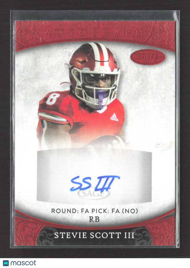 2021 SAGE Aspire Football Stevie Scott III #ASP-107 Autograph Auto