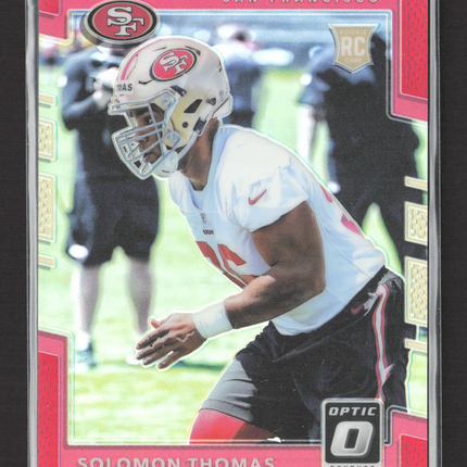 2017 Panini Donruss Optic Prizm Solomon Thomas #116 Red RC 48/99