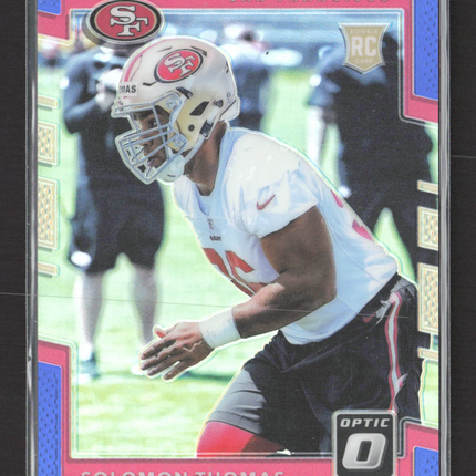2017 Panini Donruss Optic Prizm Solomon Thomas #116 Blue 034/149