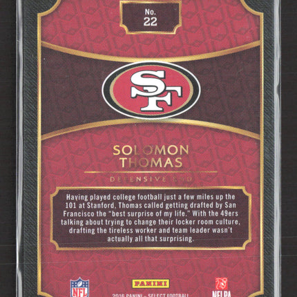 2016 Panini Select Solomon Thomas #22 Silver