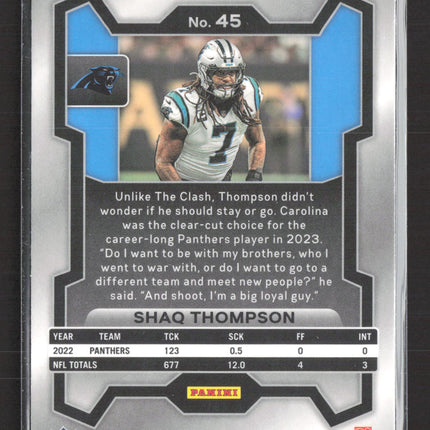 2023 Panini Prizm Shaq Thompson #45 Orange Disco