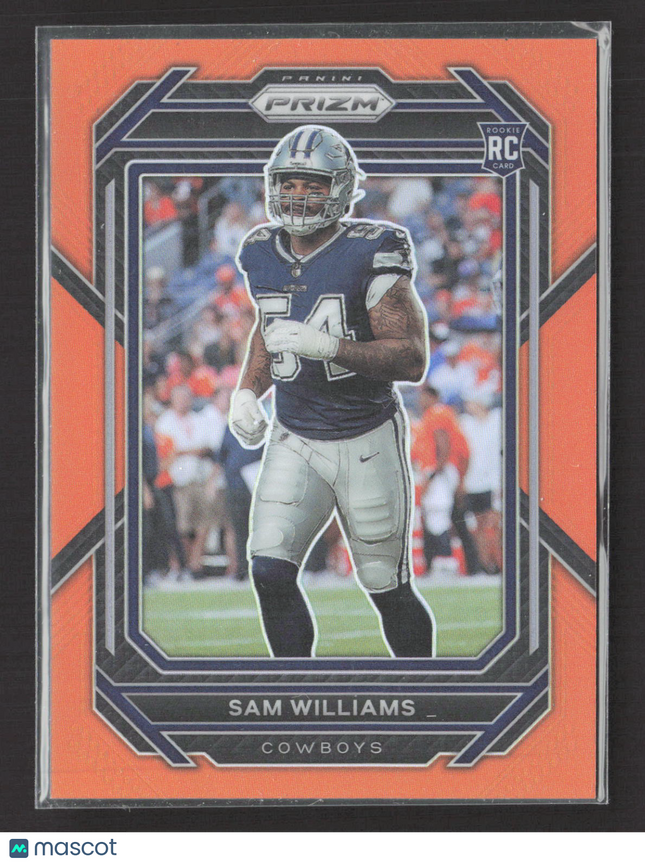 2023 Panini Prizm Sam Williams #393 Orange RC 154/249