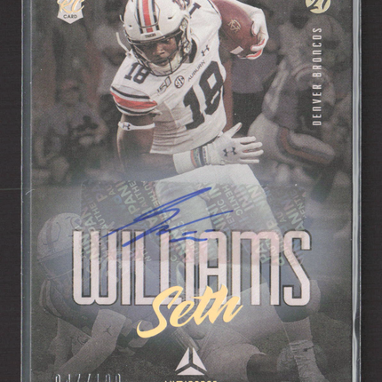 2021 Panini Luminance Seth Williams #170 RC 047/100 Auto