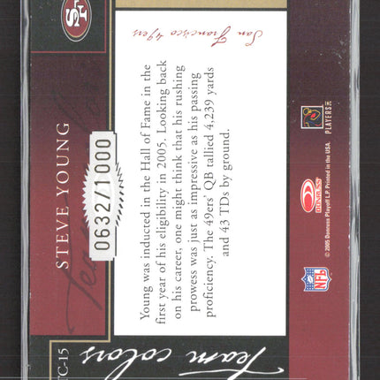 2005 Donruss Classics Team Colors Steve Young #TC-15 0632/1000