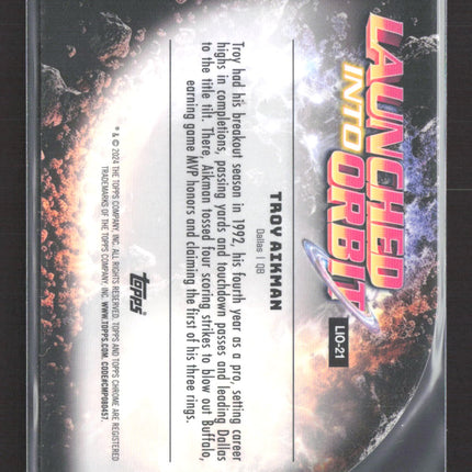 2024 Topps Chrome Launched Into Orbit Troy Aikman #LIO-21