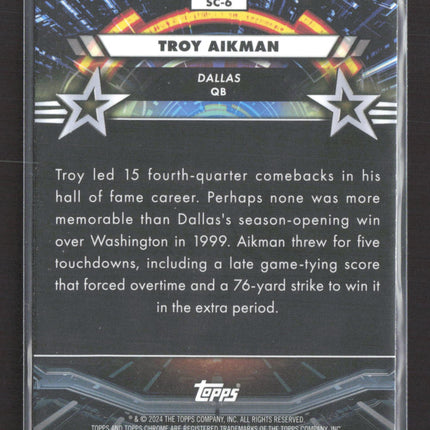 2024 Topps Chrome Star Command Troy Aikman #SC-6