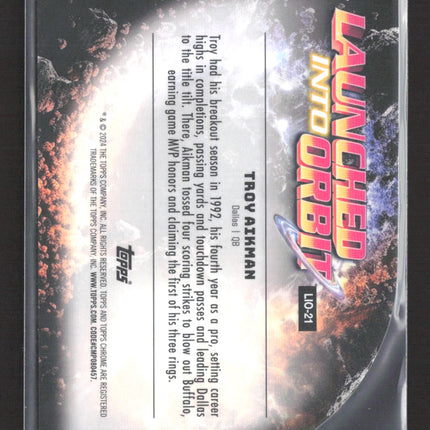 2024 Topps Chrome Launched Into Orbit Troy Aikman #LIO-21