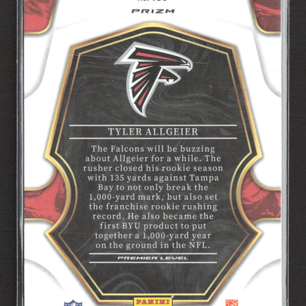 2023 Panini Select Prizm Premier Level Tyler Allgeier #105 Silver