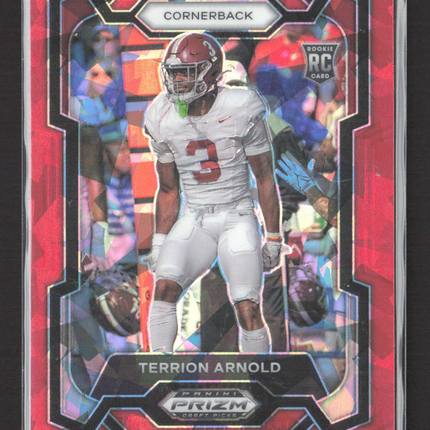 2024 Panini Prizm Draft Picks Terrion Arnold #116 Red ice RC