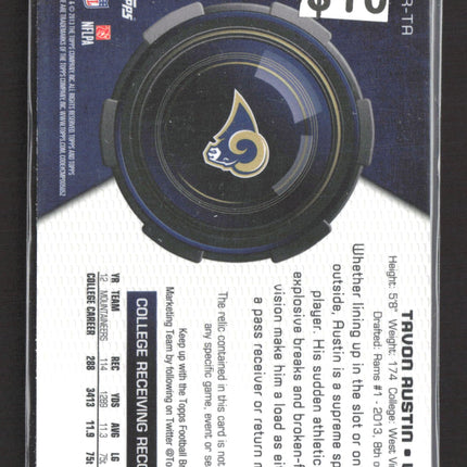 2013 Topps Chrome Tavon Austin #RR-TA Relic RC