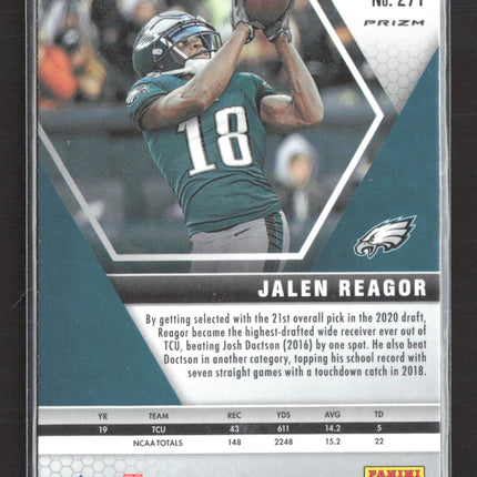 2020 Panini Mosaic Prizm Jalen Reagor #271 Green