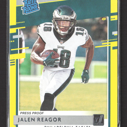 2020 Panini Donruss Jalen Reagor #315 Yellow Press Proof