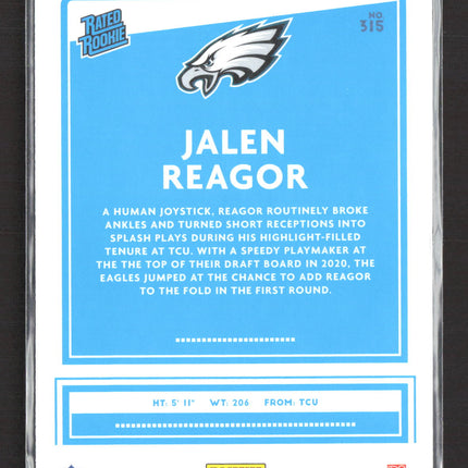 2020 Panini Donruss Jalen Reagor #315 Yellow Press Proof