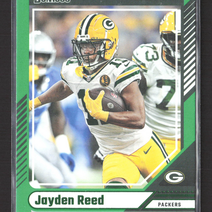 2024 Panini Donruss Jayden Reed #242 Green Press Proof