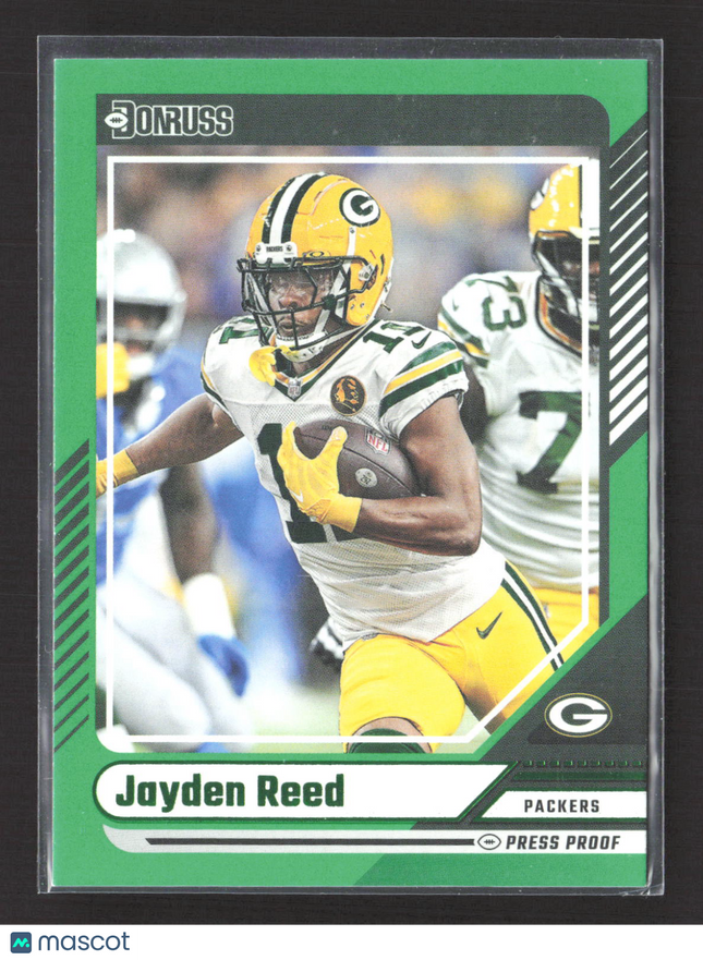 2024 Panini Donruss Jayden Reed #242 Green Press Proof