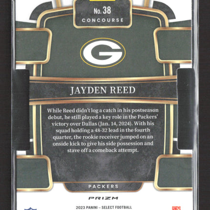 2024 Panini Select Concourse Jayden Reed #38 RC