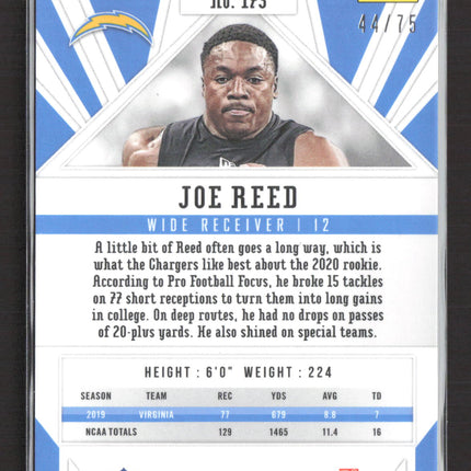2020 Panini Phoenix Football Joe Reed #173 Yellow 44/75 RC