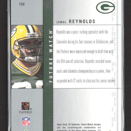 2001 Upper Deck SP Authentic Future Watch Jamal Reynolds #154 591/800