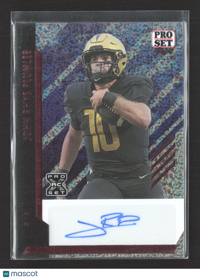 2024 Leaf Pro Set John Rhys Plumlee #BA-JRP Sparkle RC Auto /4