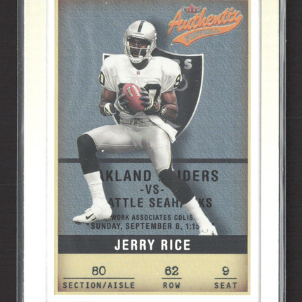 2002 Fleer Authentix Jerry Rice #62