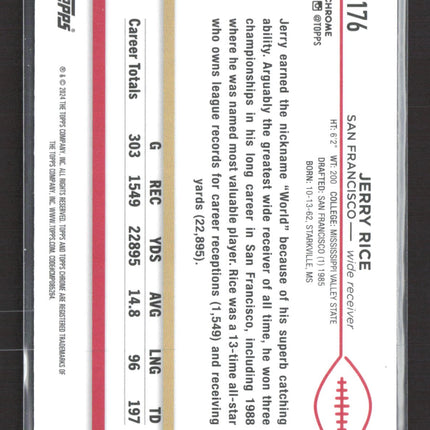 2024 Topps Chrome Jerry Rice #176 prism